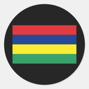 Flag of Mauritius Classic Round Sticker