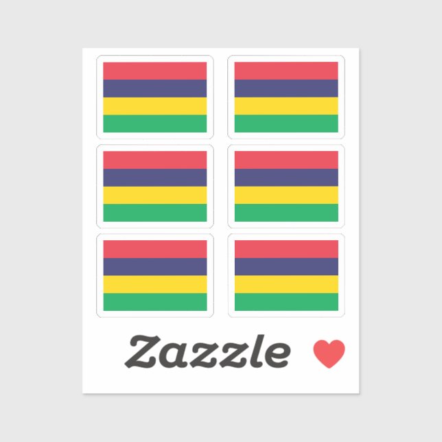 Flag of Mauritius Collection pack of 6 (Sheet)