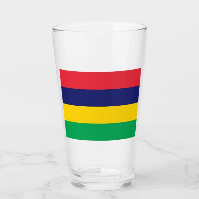 Flag of Mauritius Glass (Front)