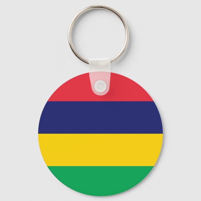 Flag of Mauritius Key Ring (Front)