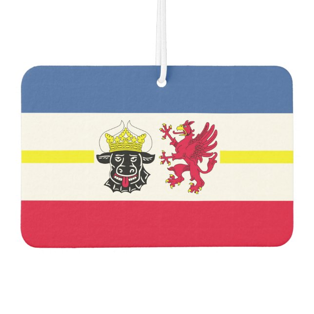 Flag of Mecklenburg-Western Pomerania Notebook Car Air Freshener (Front)