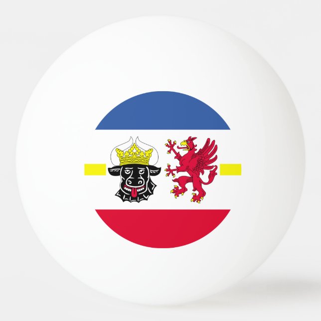 Flag of Mecklenburg-Western Pomerania Ping Pong Ba Ping Pong Ball (Front)