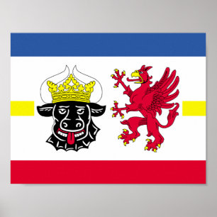 Flag of Mecklenburg-Western Pomerania Poster