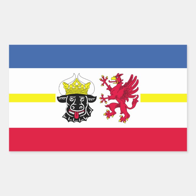 Flag of Mecklenburg-Western Pomerania Rectangular  Rectangular Sticker (Front)