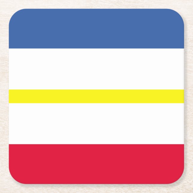 Flag of Mecklenburg-Western Pomerania Square Paper Square Paper Coaster (Front)
