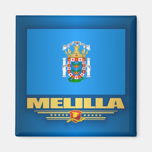 Flag of Melilla Magnet (Front)