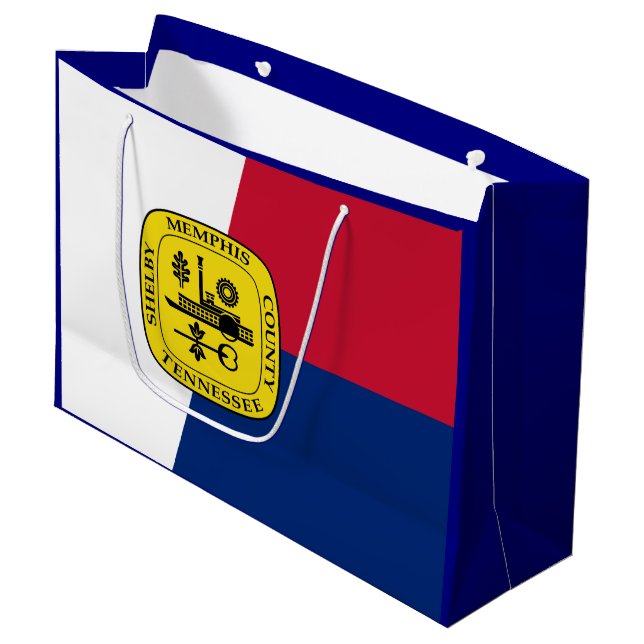 Flag of Memphis, Tennessee Large Gift Bag (Front Angled)