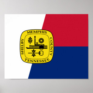 Flag of Memphis, Tennessee Poster
