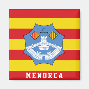 Flag of Menorca, Spain Magnet