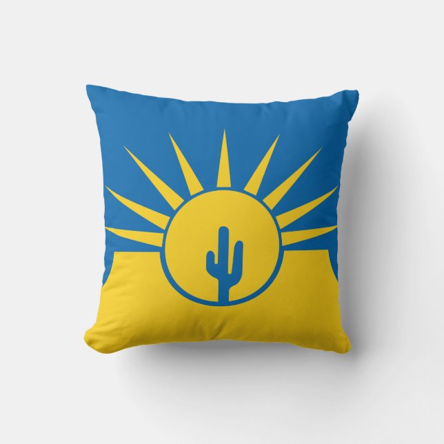 Flag of Mesa, Arizona Throw Pillow (Front)