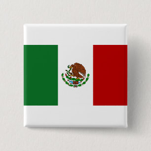Flag of Mexico 15 Cm Square Badge