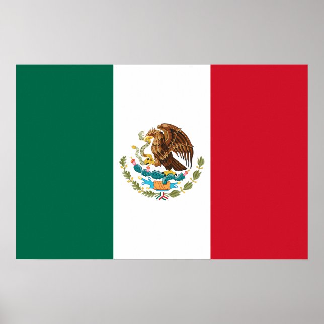 Flag of Mexico, Bandera de Mexico Poster (Front)