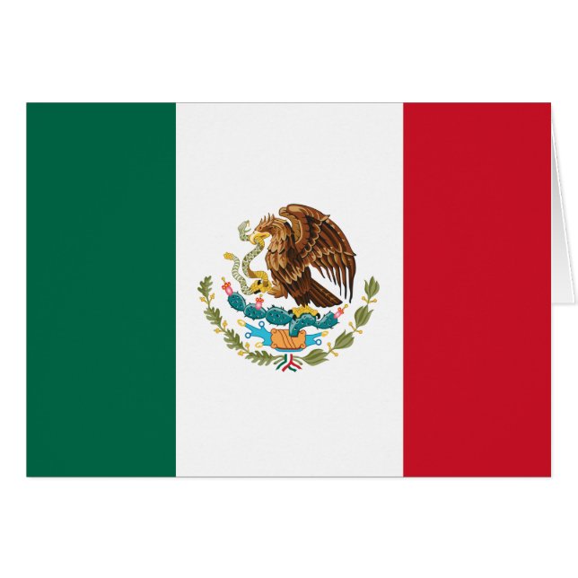 Flag of Mexico Blank Inside Greeting (Front Horizontal)