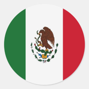 Flag of Mexico Classic Round Sticker