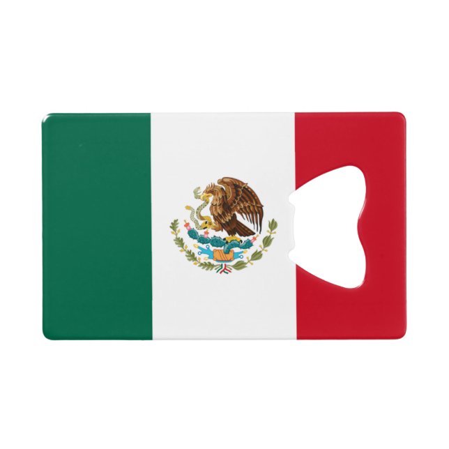 Flag of Mexico Credit Card Bottle Opener (Back Horizontal)