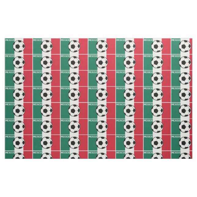 Flag of Mexico Football Fabric (Fat Quarter)