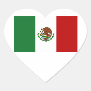 Flag of Mexico Heart Sticker