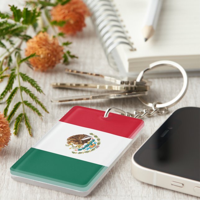 Flag of Mexico Key Ring (Front Right)