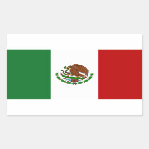 Flag of Mexico Rectangular Sticker