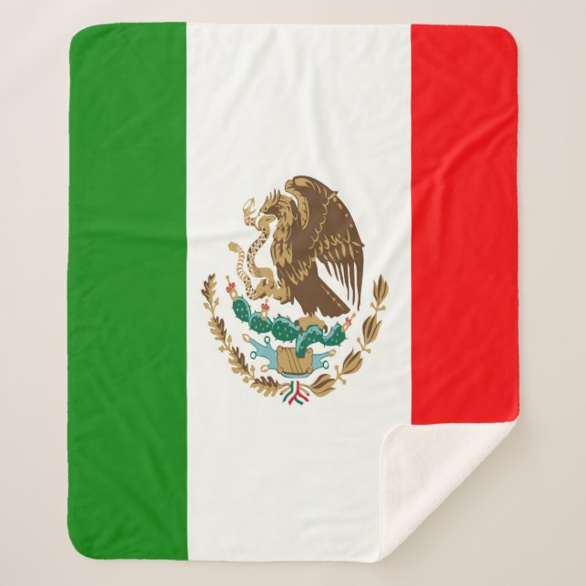 Flag of Mexico Sherpa Blanket (Front)