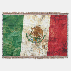 Flag of Mexico Throw Blanket