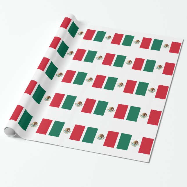 Flag of Mexico Wrapping Paper (Unrolled)