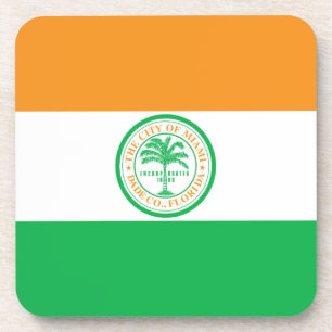 Flag of Miami, Florida Beverage Coaster