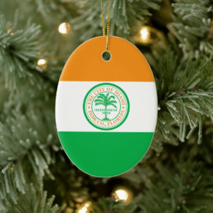 Flag of Miami, Florida Ceramic Ornament