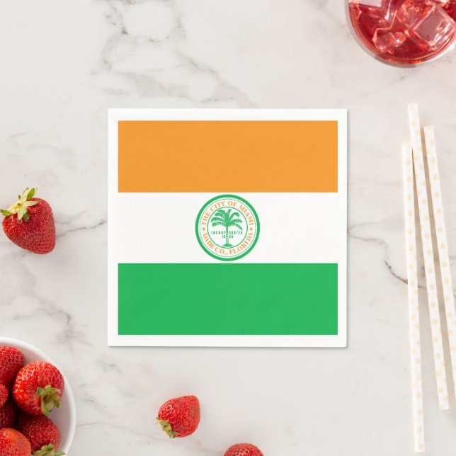Flag of Miami, Florida Napkins (Insitu)