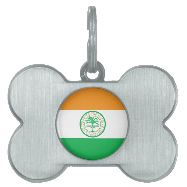Flag of Miami, Florida Pet Name Tag (Front)