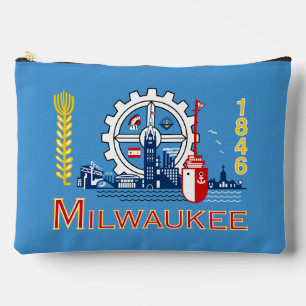 Flag of Milwaukee, Wisconsin Accessory Pouch