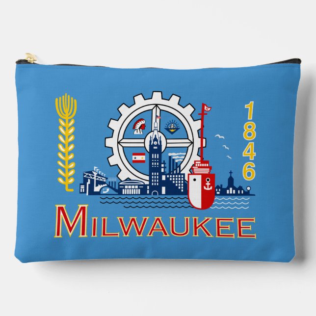 Flag of Milwaukee, Wisconsin  Accessory Pouch (Front)