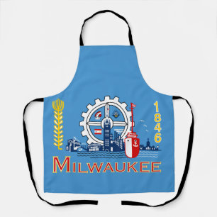 Flag of Milwaukee, Wisconsin  Apron