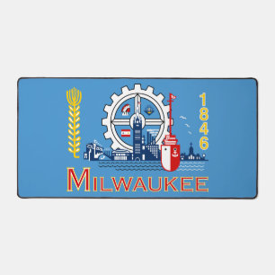 Flag of Milwaukee, Wisconsin Desk Mat
