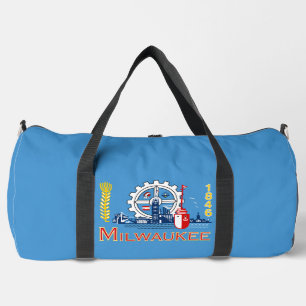Flag of Milwaukee, Wisconsin Duffle Bag