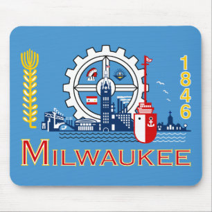 Flag of Milwaukee, Wisconsin Mouse Pad