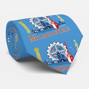 Flag of Milwaukee, Wisconsin Neck Tie