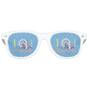 Flag of Milwaukee, Wisconsin Retro Sunglasses
