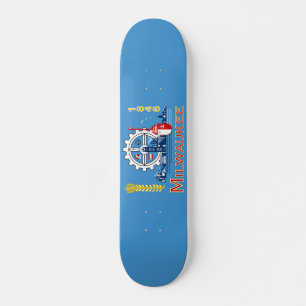 Flag of Milwaukee, Wisconsin  Skateboard