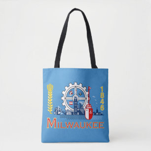Flag of Milwaukee, Wisconsin Tote Bag