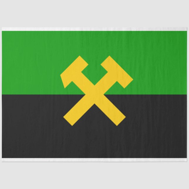 Flag of Miners and Mine Workers Tissue Paper (Front)