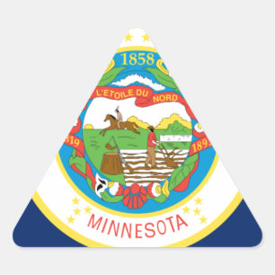 Flag Of Minnesota Triangle Sticker