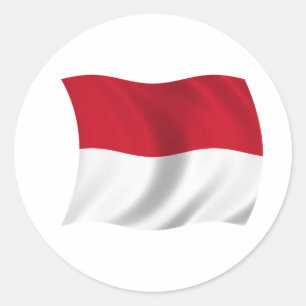 Flag of Monaco Classic Round Sticker