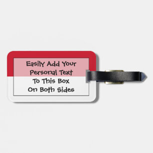 Flag of Monaco Easy ID Personal Luggage Tag