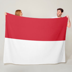 Flag of Monaco Fleece Blanket