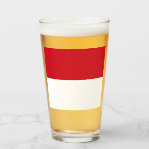 Flag of Monaco Glass