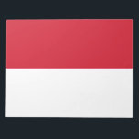 Flag of Monaco Notepad<br><div class="desc">This design features the national flag of Monaco (officially the Principality of Monaco), which is a sovereign city-state, country and microstate on the French Riviera in Western Europe. It is bordered by France to the north, east and west and by the Mediterranean Sea to the south. The principality is widely...</div>