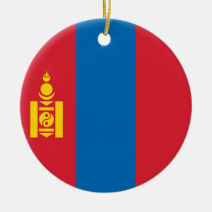 Flag of Mongolia Ceramic Ornament