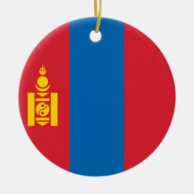 Flag of Mongolia Ceramic Ornament (Front)