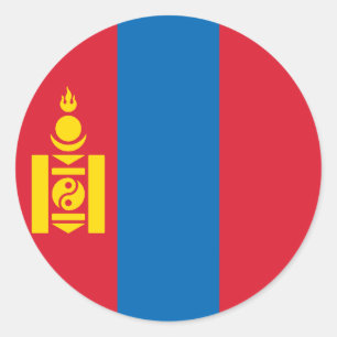 Flag of Mongolia Classic Round Sticker